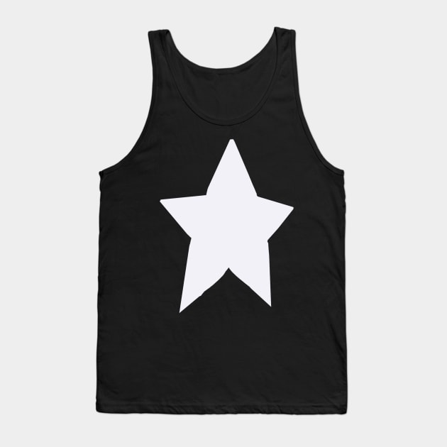 Periwinkle Blue Very Peri Almost White Tone Star Tank Top by ellenhenryart